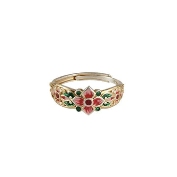 The Dunhuang Baoxiang Cloisonné Silver Ring (8mm) ZANYÉ