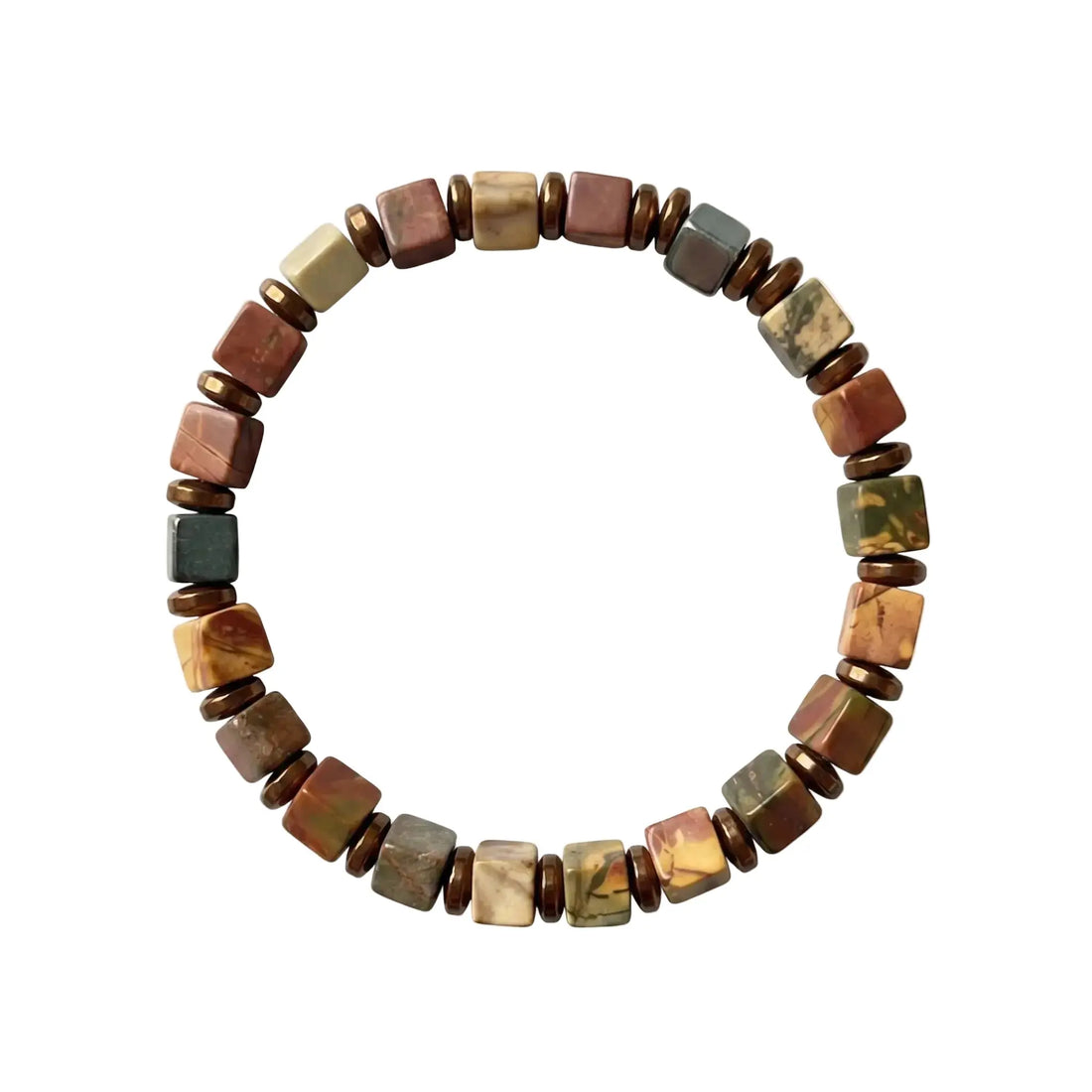 Crimson Wilderness - Red Jasper Square-Cut Bracelet ZANYÉ