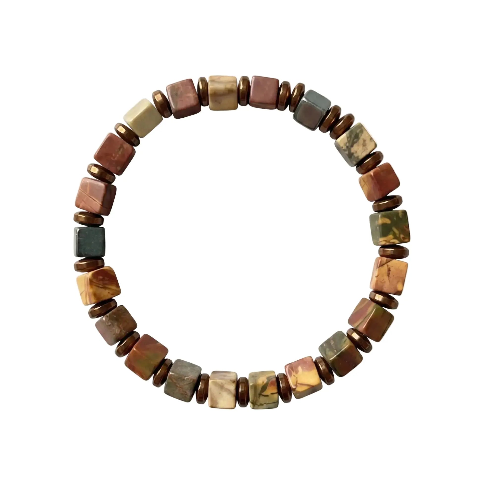 Crimson Wilderness - Red Jasper Square-Cut Bracelet ZANYÉ