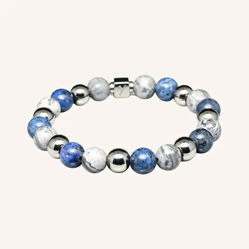 The Wayfarer - Square-Cut Landscape Jasper & Hematite Bracelet ZANYÉ