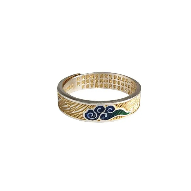 The Auspicious Cloud Cloisonné Silver Ring ZANYÉ