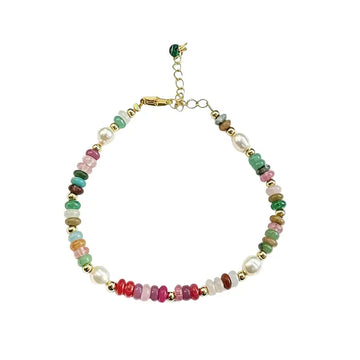 The Kaleidoscope Garden - Mixed Gemstone & Freshwater Pearl Jewelry Bracelet ZANYÉ