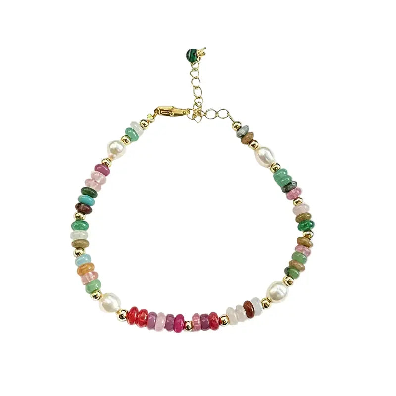 The Kaleidoscope Garden - Mixed Gemstone & Freshwater Pearl Jewelry Bracelet ZANYÉ