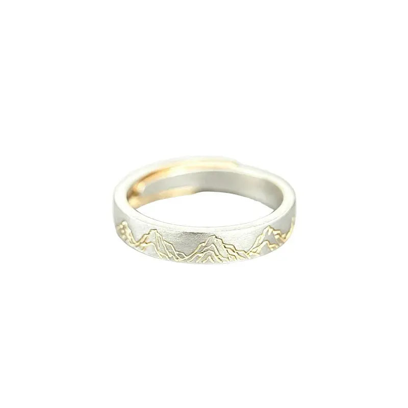 The Mountain & Sea Pledge Silver Couple Rings ZANYÉ