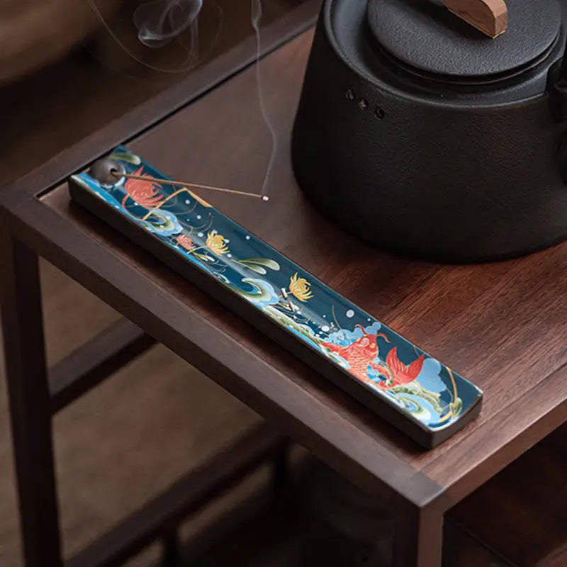 Heritage Enamel Incense Holder: The Mindful Anchor ZANYÉ