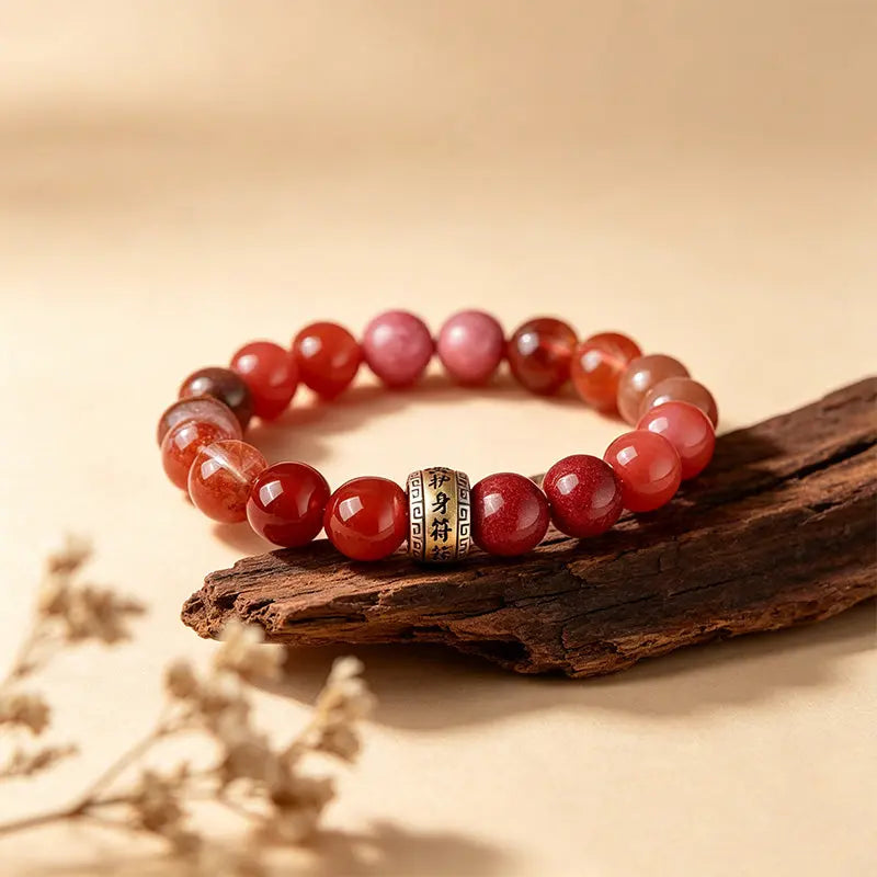 The Crimson Forge - Fire Element Multistone Bracelet ZANYÉ