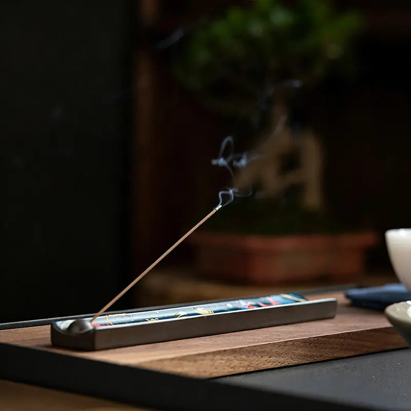 Heritage Enamel Incense Holder: The Mindful Anchor ZANYÉ