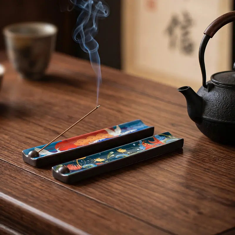 Heritage Enamel Incense Holder: The Mindful Anchor ZANYÉ