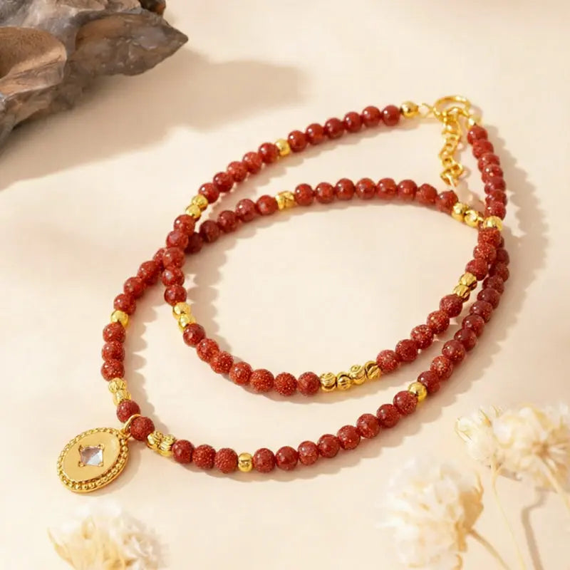 The Radiant Ember - Goldstone Bracelet ZANYÉ
