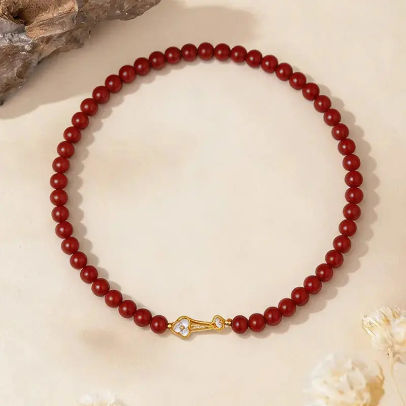 The Auspicious Anchor - Red Agate & Mother of Pearl Jewelry Set ZANYÉ