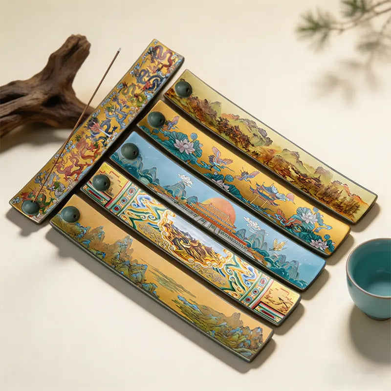 Heritage Enamel Incense Holder: The Landscape Collection ZANYÉ