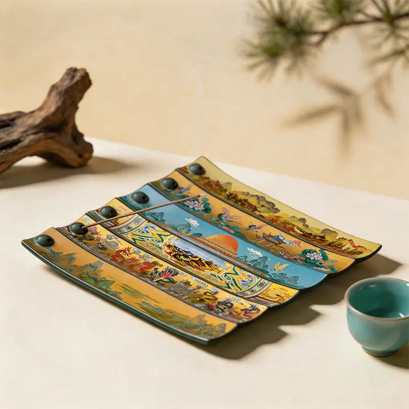 Heritage Enamel Incense Holder: The Landscape Collection ZANYÉ