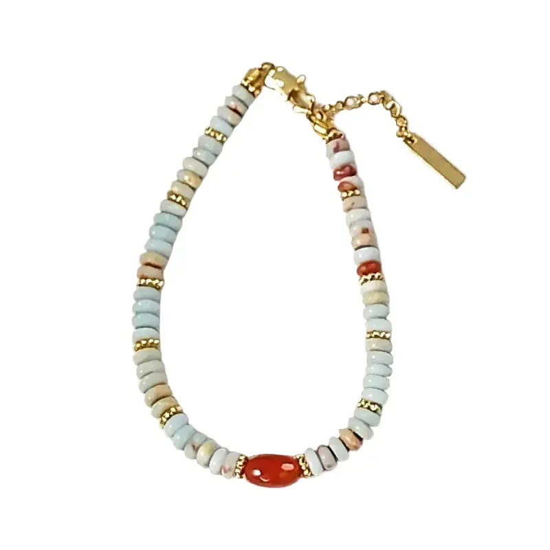 The Crimson Trace - Shoushan Stone & Red Agate Jewelry Bracelet ZANYÉ