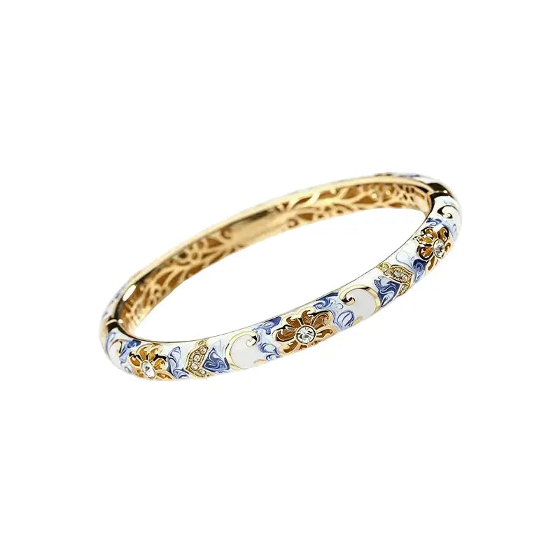 The Azure Flow Cloisonné Bangle ZANYÉ