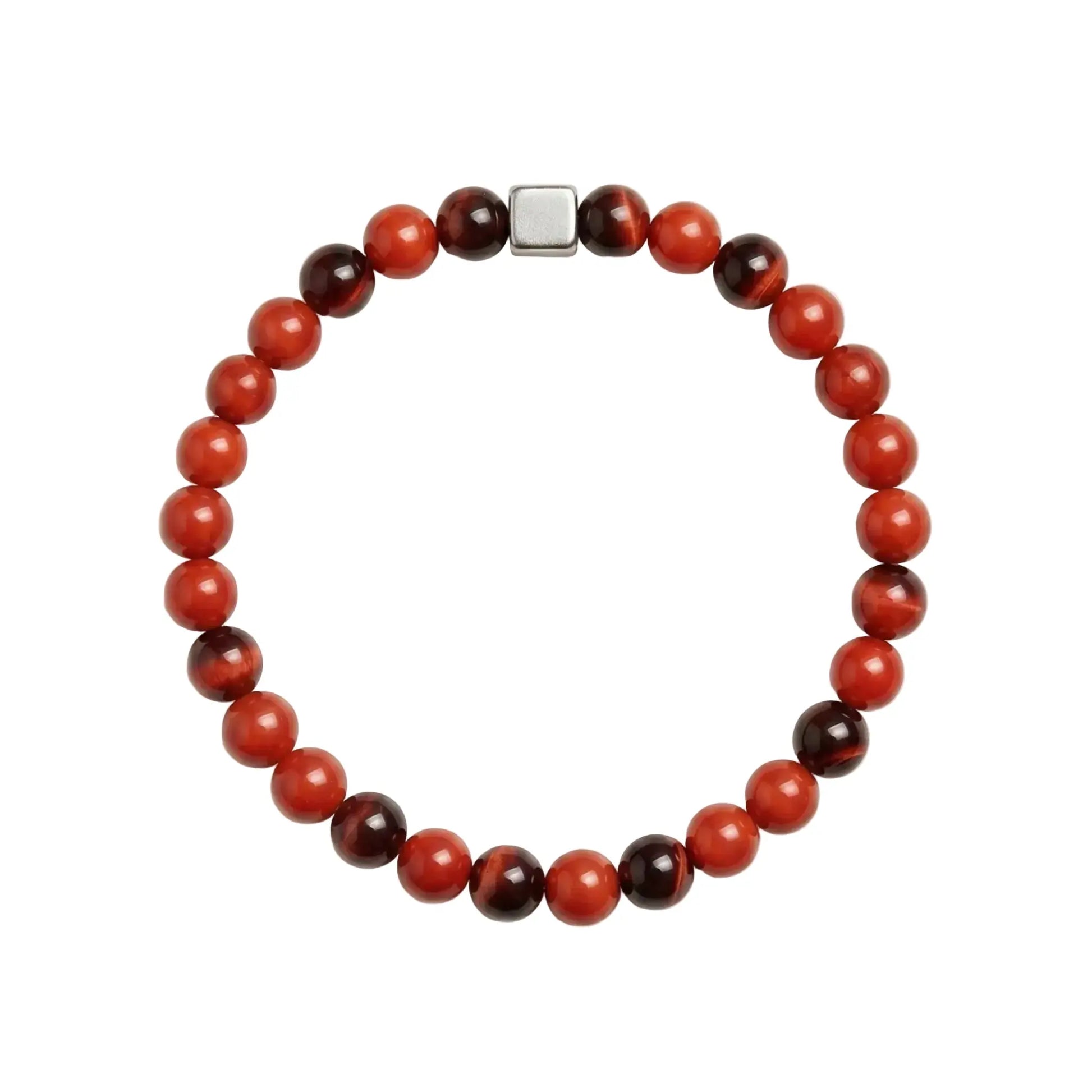 The Crimson Flare - Red Jasper & 7A Red Tiger's Eye Bracelet ZANYÉ