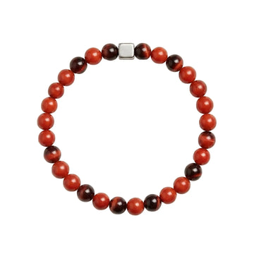 The Crimson Flare - Red Jasper & 7A Red Tiger's Eye Bracelet ZANYÉ
