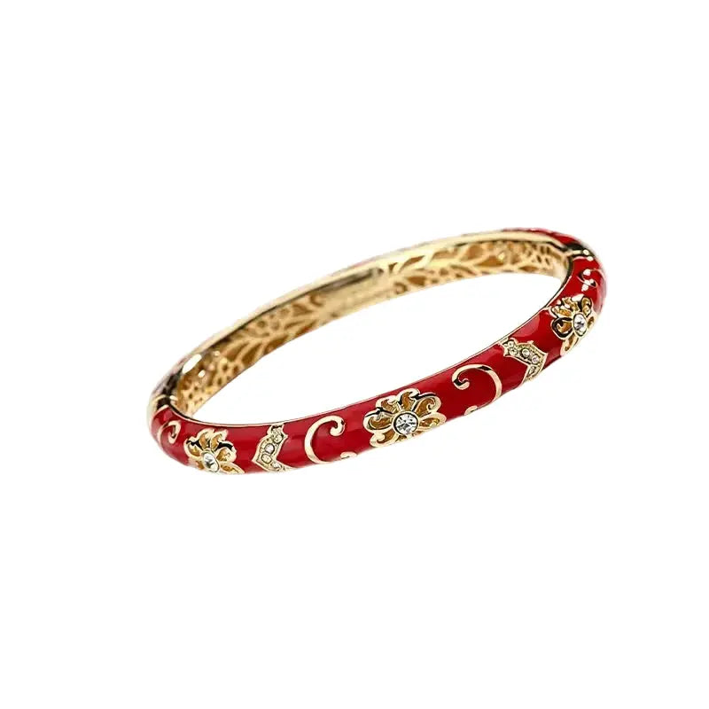 The Crimson Fire Cloisonné Bangle ZANYÉ