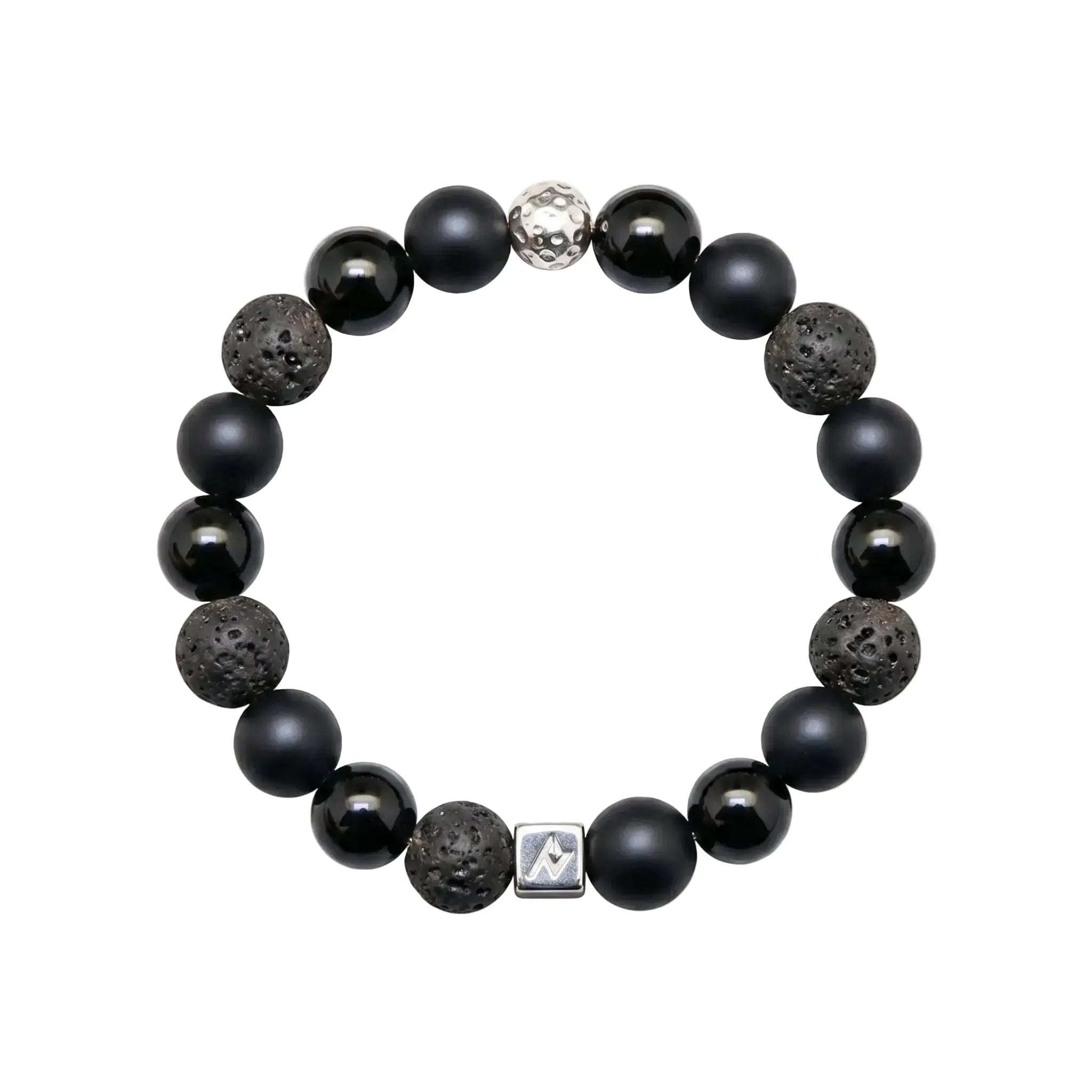 The Magma Core - Obsidian & Volcanic Lava Rock Talisman Bracelet ZANYÉ
