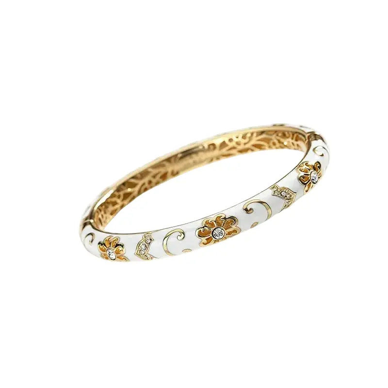 The Alabaster Cloisonné Bangle ZANYÉ