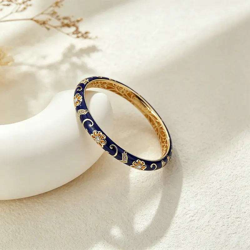 The Imperial Blue Cloisonné Bangle ZANYÉ