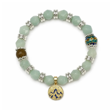 The Rainforest Serenity - Amazonite & Blue Cloisonné Archive Bracelet ZANYÉ