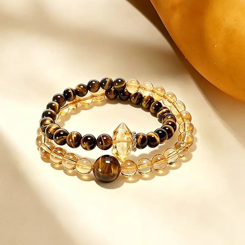 The Radiant Harvest - Tiger's Eye & Citrine Bracelet ZANYÉ