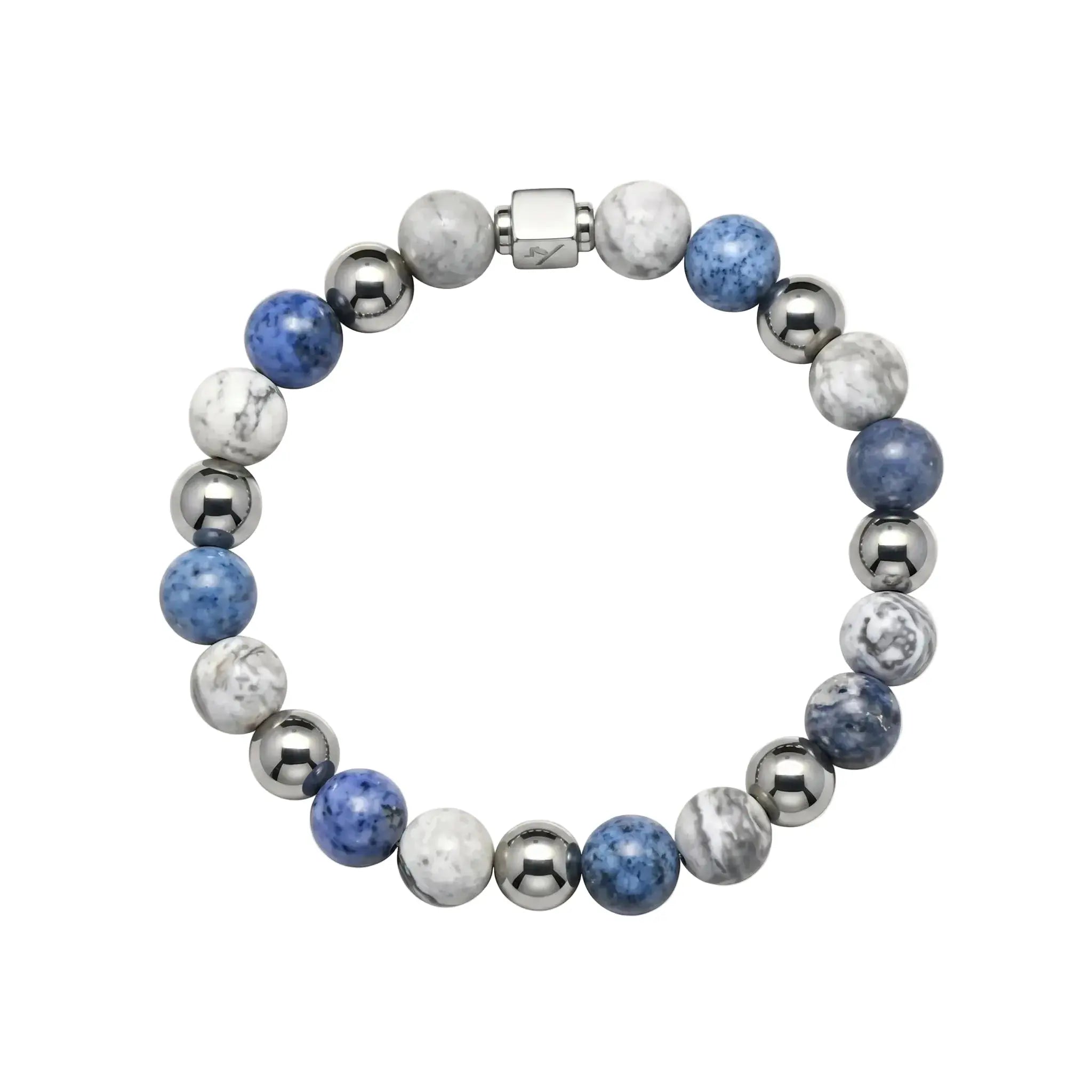 The Wayfarer - Square-Cut Landscape Jasper & Hematite Bracelet ZANYÉ