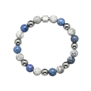 The Wayfarer - Square-Cut Landscape Jasper & Hematite Bracelet ZANYÉ
