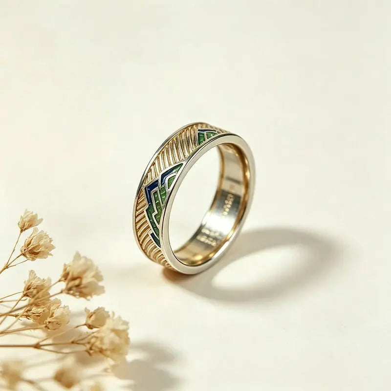 The Sacred Peak Cloisonné Ring ZANYÉ