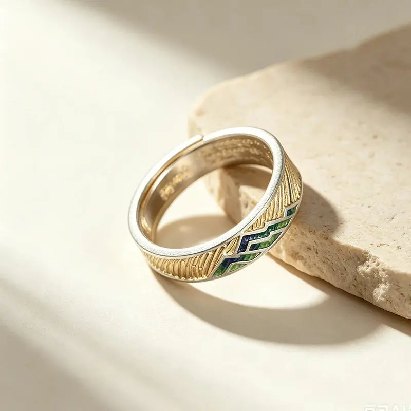 The Sacred Peak Cloisonné Ring ZANYÉ