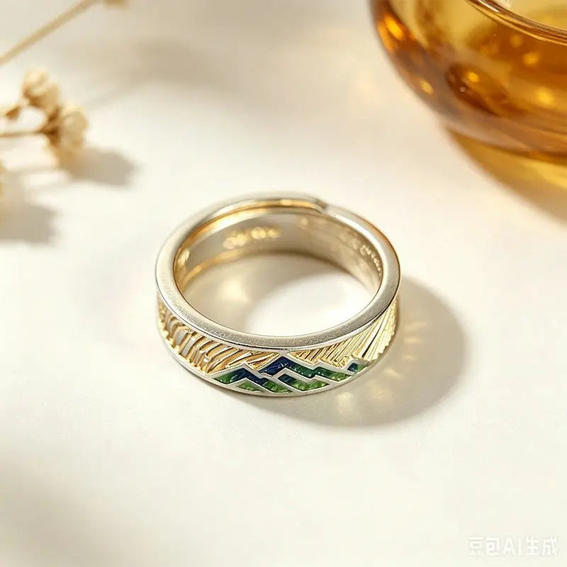 The Sacred Peak Cloisonné Ring ZANYÉ