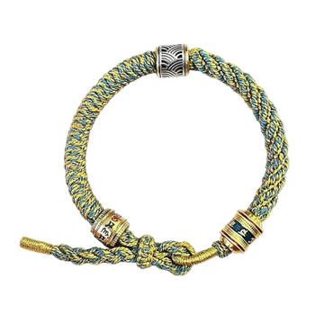 The Verdant Sanctuary - Handwoven Tibetan Corn Knot Cotton Cord Bracelet ZANYÉ
