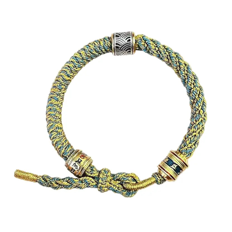 The Verdant Sanctuary - Handwoven Tibetan Corn Knot Cotton Cord Bracelet ZANYÉ