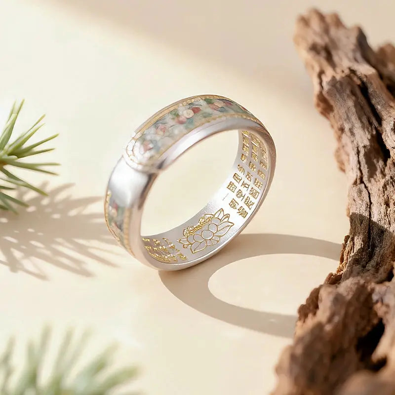 The Lily of the Valley Cloisonné Silver Ring ZANYÉ