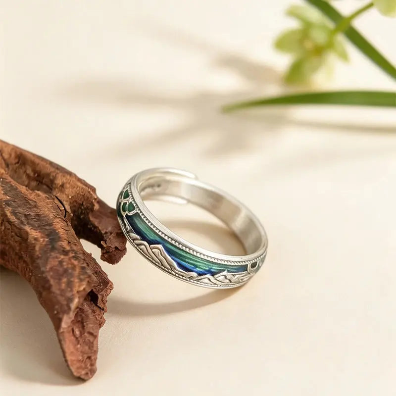 The Splendid Landscape Cloisonné Silver Ring (6mm) ZANYÉ