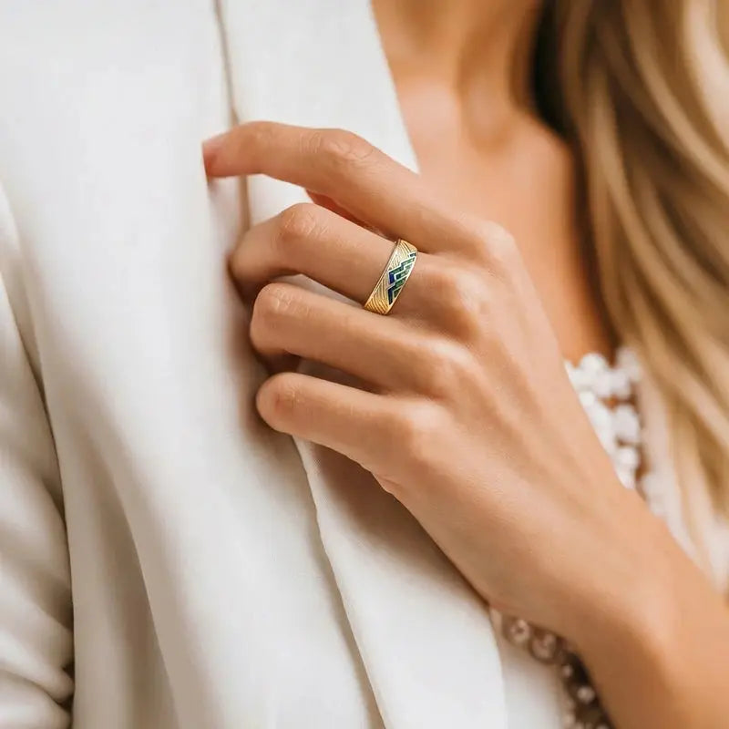 The Sacred Peak Cloisonné Ring ZANYÉ