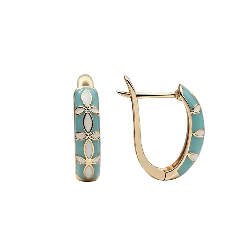 The Imperial Blue Enamel Earrings ZANYÉ