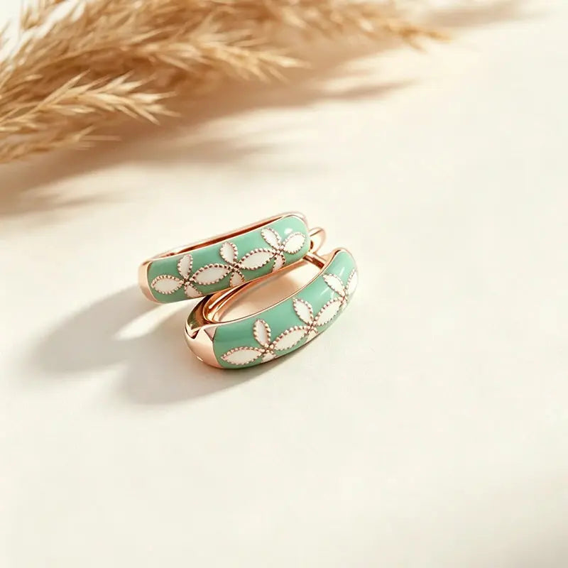 The Imperial Blue Enamel Earrings ZANYÉ