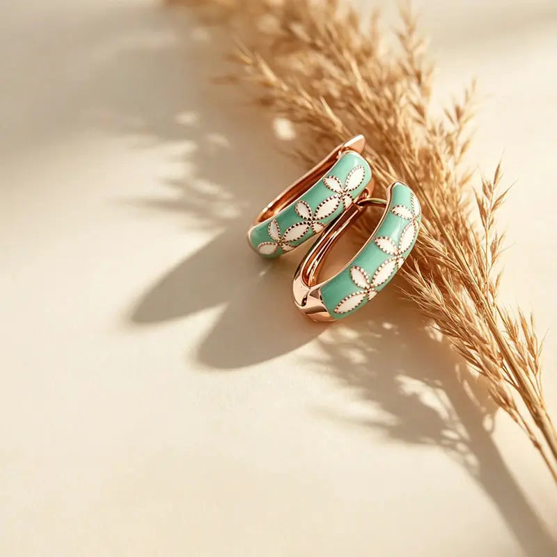 The Imperial Blue Enamel Earrings ZANYÉ