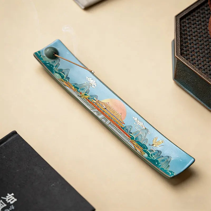 Heritage Enamel Incense Holder: The Landscape Collection ZANYÉ