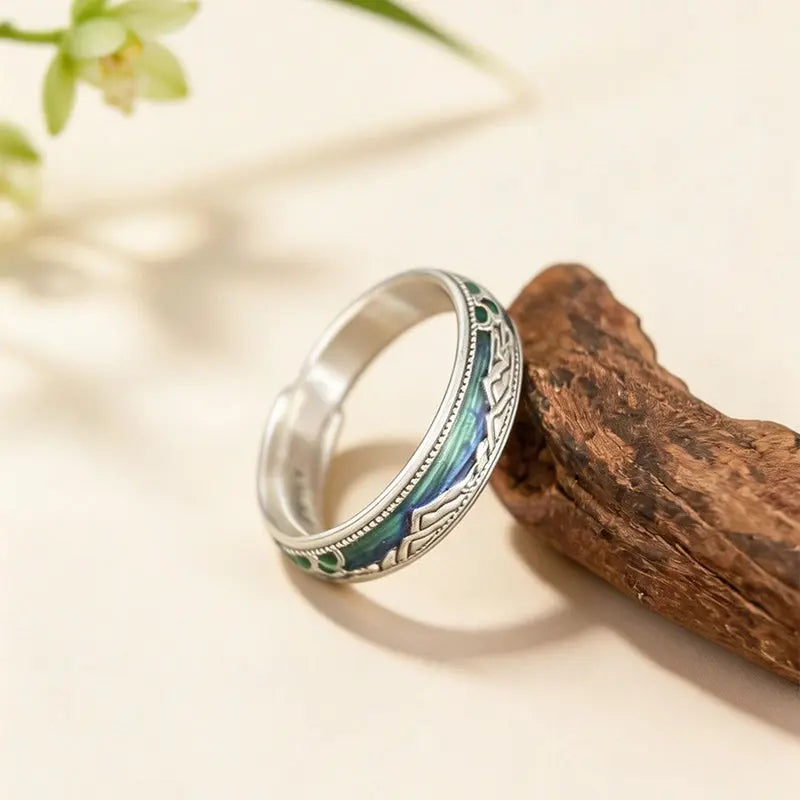 The Splendid Landscape Cloisonné Silver Ring (6mm) ZANYÉ