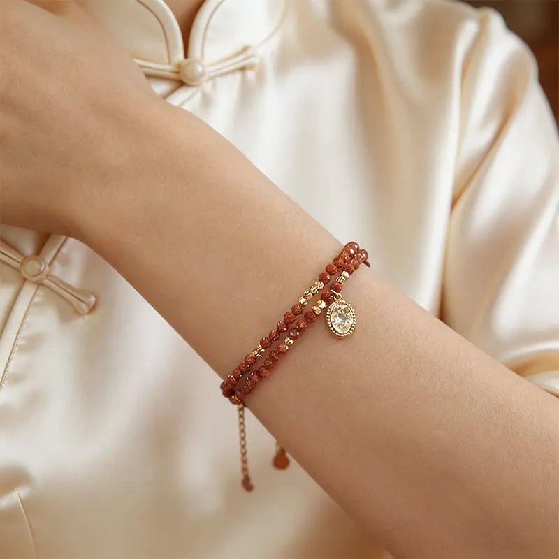 The Radiant Ember - Goldstone Bracelet ZANYÉ