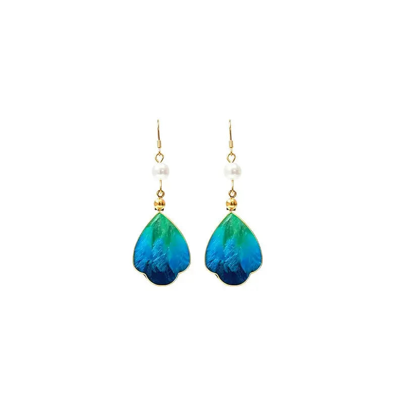 The Elegant Silk Filigree Leaf Earrings ZANYÉ
