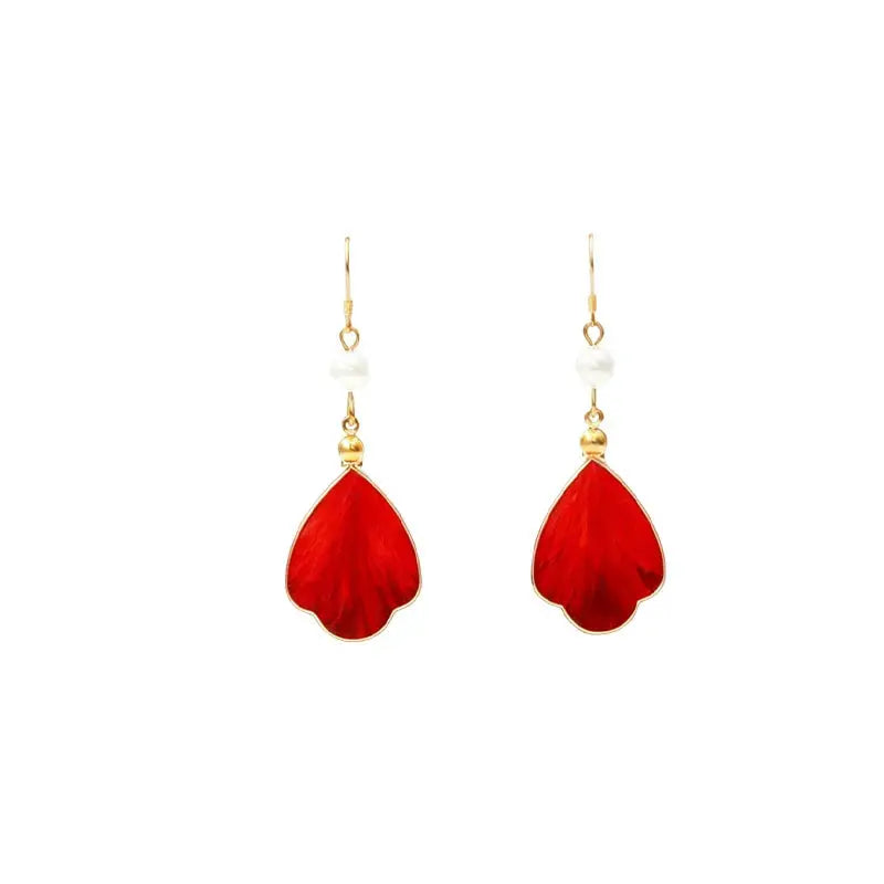 The Elegant Silk Filigree Leaf Earrings ZANYÉ