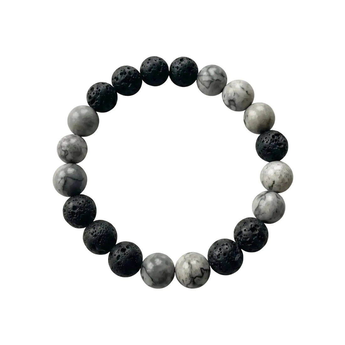 The Earthbound Nomad - Lava Stone & Map Stone Mixed Bracelet ZANYÉ