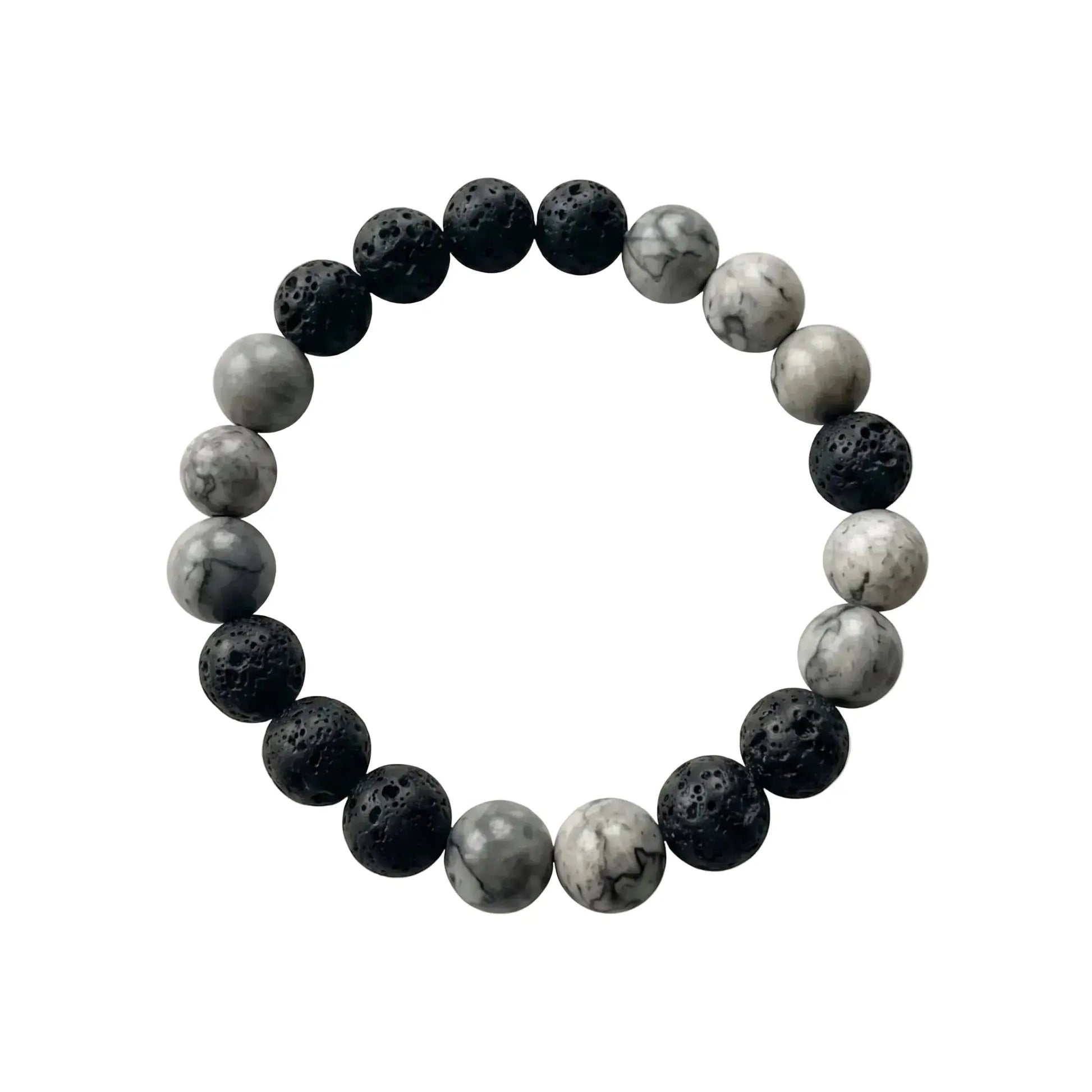 The Earthbound Nomad - Lava Stone & Map Stone Mixed Bracelet ZANYÉ