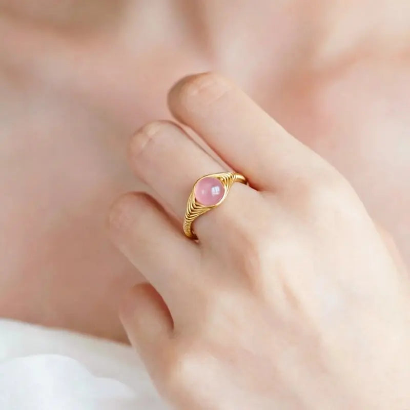 The Prism of Elements - Natural Gemstone Hand-Wire-Wrapped Adjustable Ring ZANYÉ