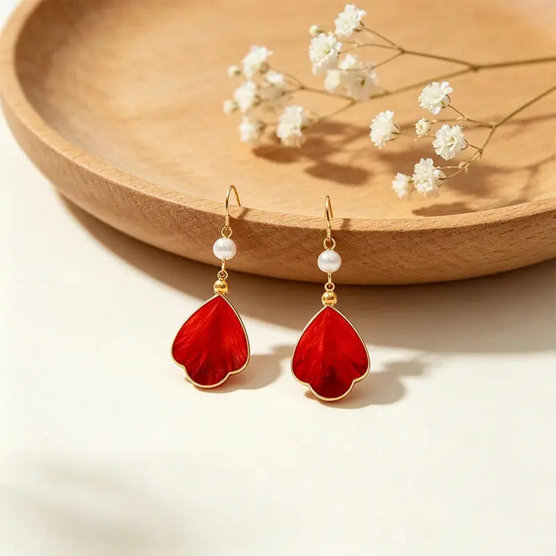 The Elegant Silk Filigree Leaf Earrings ZANYÉ