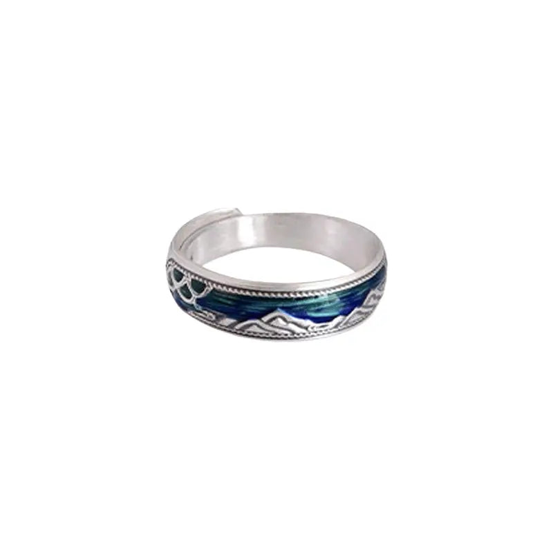 The Splendid Landscape Cloisonné Silver Ring (6mm) ZANYÉ
