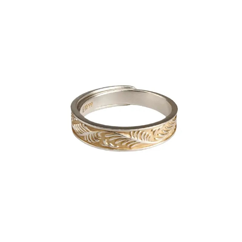 The Endless Vitality Tang Grass Gilded Silver Ring ZANYÉ